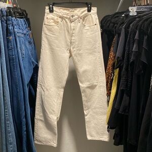 90’s 501 white Levi’s jeans